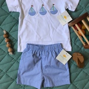 NWT Stitchyfish sailboat outfit